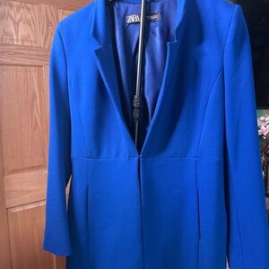 Zara Women's Vibrant Blue Suit Jacket